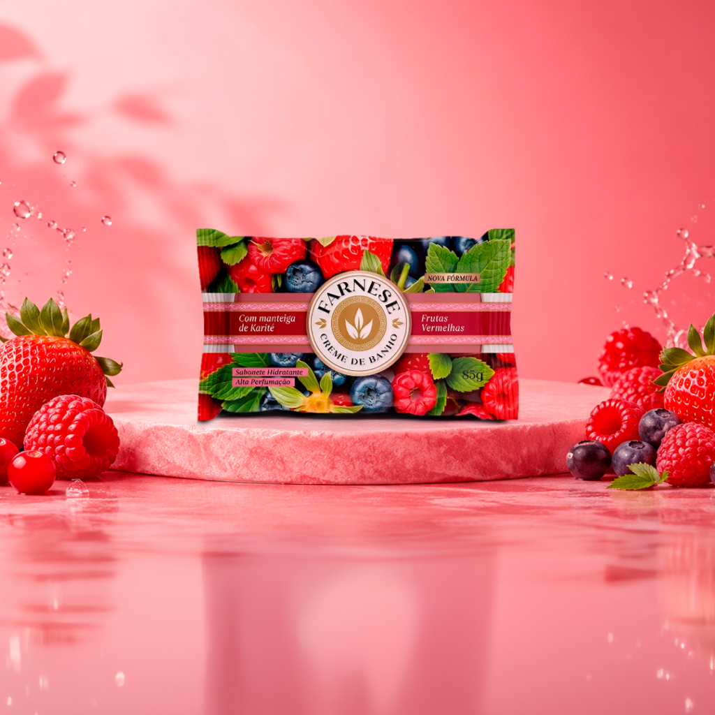 Design de embalagens Farnese - Frutas Vermelhas
